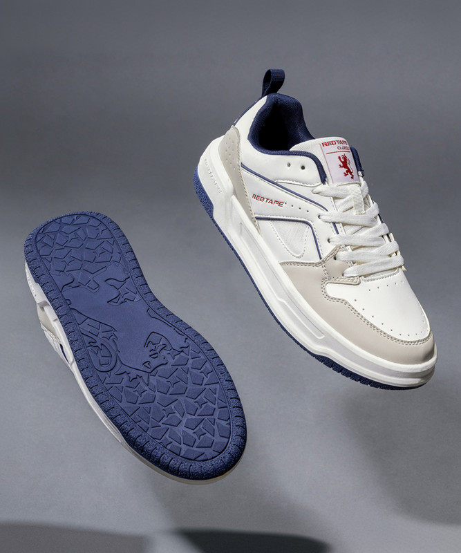 Red Tape Casual Sneaker Shoes For Men | Soft Cushioned Insole, Slip-Resistance Sneakers For Men(Beige , 10)