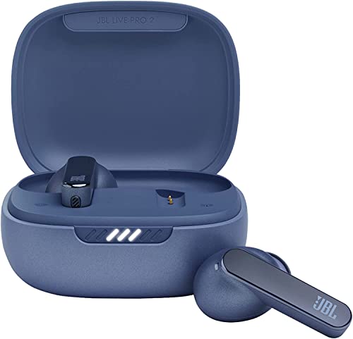 Jbl Live Pro 2 Premium In Ear Wireless Tws Earbuds, Anc Earbuds, 40Hr Playtime, Dual Connect, Customized Bass With Headphones App, 6 Mics For Clear Calls, Wireless Charging, Alexa Built-In (Blue)