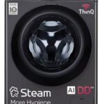 Lg 9 Kg 5 Star With Ai Direct Drive, 6 Motion, Inverter Direct Drive, Steam And Wi-Fi Enabled Fully Automatic Front Load Washing Machine With In-Built Heater Black(Fhp1209Z5M)