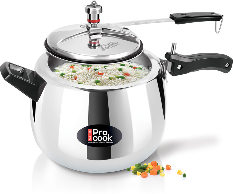 Milton Pro Cook Aluminium Induction Curve Pressure Cooker With Inner Lid 6.5 L Inner Lid Induction Bottom Pressure Cooker(Aluminium)