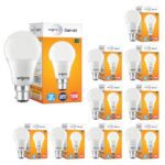 Wipro Garnet 10W Led Bulb For Home & Office |Cool Day White (6500K) | B22 Base|220 Degree Light Coverage |4Kv Surge Protection |400V High Voltage Protection |Energy Efficient | Pack Of 10