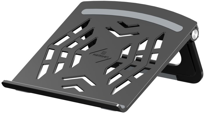 Portronics My Buddy Hexa 5 Portable Laptop Stand With Ventilated Design, Anti Slip, Foldable Plastic Desk Stand Laptop Stand Compatible With Universal Laptops(Black)