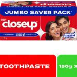 Closeup Long Lasting 18 Hours Of Fresh Breath And White Teeth Toothpaste(600 G, Pack Of 4)