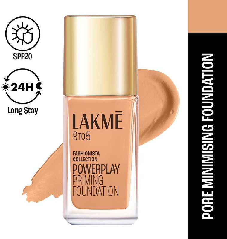 Lakmé 9To5 Powerplay Priming Foundation(Warm Beige, 25 Ml)