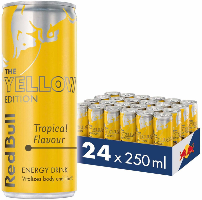 Red Bull The Yellow Edition Energy Drink(24X250 Ml, Tropical Flavored)
