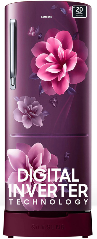 Samsung 183 L Direct Cool Single Door 4 Star Refrigerator With Base Drawer  With Digital Inverter(Camellia Purple, Rr20C1824Cr/Hl)