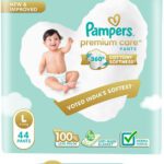 Pampers Premium Care Diaper Pants With 360 Cottony Softness – L(44 Pieces)