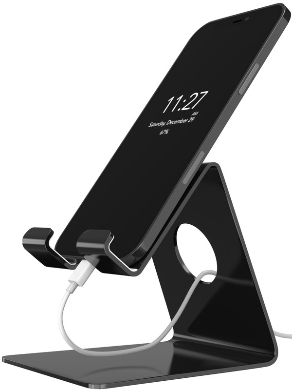 Elv Portable Aluminium Stand With Convenient Charging For Tablet And Smartphones Mobile Holder