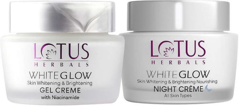 Lotus Herbals Skin Whitening & Brightening Gel Cream And Night Cream In Combo(40 G)