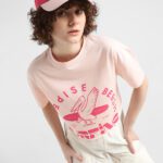 Only Printed, Typography Women Round Neck Pink T-Shirt