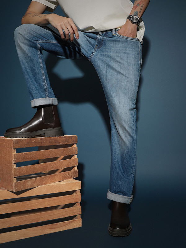Lee Straight Fit Men Blue Jeans