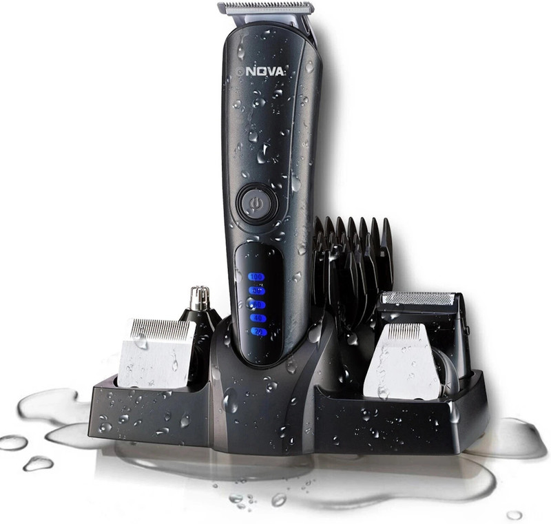 Nova Ng 1154 Waterproof Fully Waterproof Trimmer 170 Min  Runtime 20 Length Settings(Black)