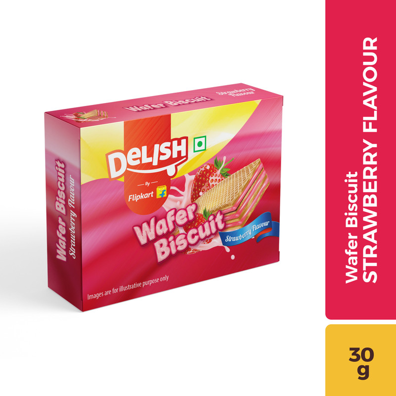 Delish By Flipkart Wafer Biscuit Strawberry Flavoured Wafers(30 G)