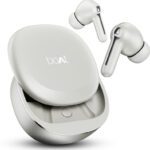 Boat Airdopes Prime 511, Volume Swipe Controls, 50H Battery, 4Mics Enx, App Support Bluetooth(Zinc White, True Wireless)