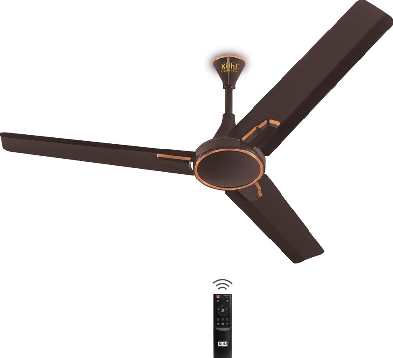 Kuhl | Prima A1, Bldc, 29W, Low Noise, Energy-Saving, 5-Year Warranty With 5 Year Warranty Bldc Motor With Remote 1200 Mm Ceiling Fan(5 Star | Espresso | Pack Of 1)