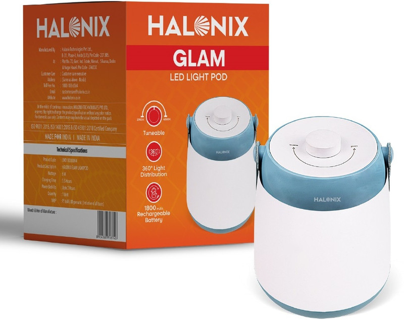 Halonix Glam Pod Tuneable Dual Light 4 Hrs Lantern Emergency Light(White, Yellow)