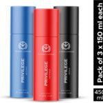 The Man Company Privilege Intense, Active & Bold Deodorant Spray – For Men(450 Ml, Pack Of 3)