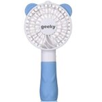 Geeky Portable Cute Bear Styled 2 Watts Rechargeable Handheld Fan (Blue)