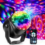 Gorkue Dj Disco Ball, Party Lights Sound Activated With Remote, Strobe Light For Home Room Dance Birthday Party Supplies, Stage Lamp For New Years Birthday Halloween Christmas Decorations