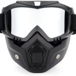 Runwayretailer Face Mask For Bike Helmet With Soft Foam Padded Detachable Mouth Filter For Cycling Bike Off Road Racing Blowtorch  Safety Goggle(Free-Size)