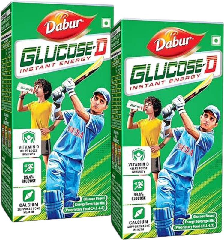 Dabur Glucose D Instant Energy Drink – 1Kg X2 Regular (Carton Powder)| Boosts Immunity Energy Drink(2X1 Kg, Regular Flavored)