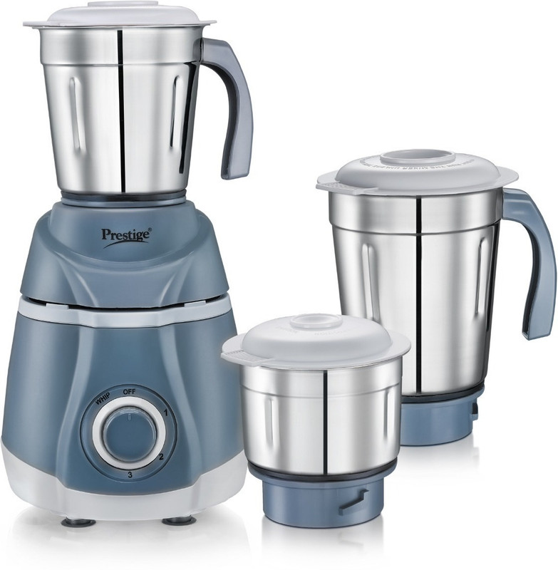 Prestige Classic 500 W Juicer Mixer Grinder(Atlas Classic | 3 Jars | With Flow Breaker Design | White, Grey)