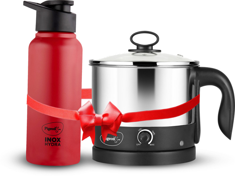 Pigeon Pg-Kessel-Bottle-Combi Electric Kettle(1.2 L, Silver, Black)