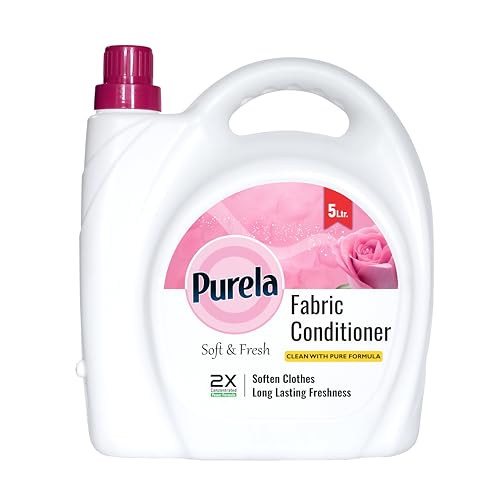 Purela Fabric Conditioner & Fabric Softener 5 Liter | After Wash Fabric Detergent, Safe For Woolen & Kids Clothes 5L (French Lily)