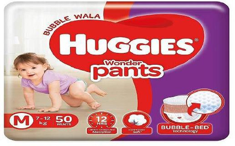 Huggies Wonder Pants Diapers Medium Size ( M 50 Pack Of 1 ) ( 50 Pieces ) – M(50 Pieces)