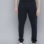 Hrx By Hrithik Roshan Self Design Men Dark Blue Track Pants