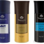 Yardley London 1 Navy ,1 Gold & 1 Royale Body Spray ( 150 Ml Each ,Pack Of 3) Body Spray  –  For Men & Women(450 Ml, Pack Of 3)