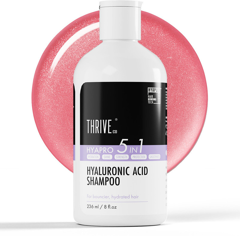 Thriveco Hyapro 5-In-1 Hyaluronic Shampoo | Repairs, Hydrates, Adds Shine & Bounce(236 Ml)