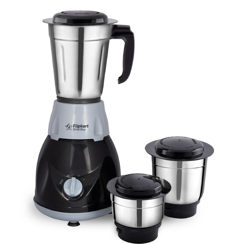 Flipkart Smartbuy Powerchef 500 W Juicer Mixer Grinder(Storm | 3 Jars | With 1 Year Extended Warranty | Grey, Black)