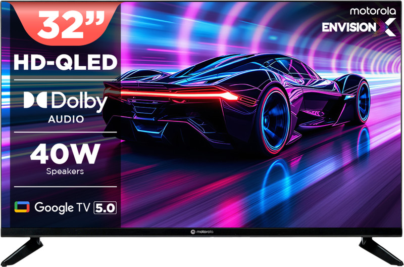 Motorola 80 Cm (32 Inch) Qled Hd Ready Smart Google Tv 2025 Edition(32Hdgqmddaq)