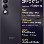 Oppo K13X 5G 6000Mah And 45W Supervooc Charger & Ai (Midnight Violet, 128 Gb)(6 Gb Ram)