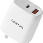 Ambrane 30 W Quick Charge 3 A Wall Charger For Mobile(White)
