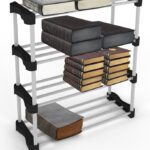 Tnt Cady Easy To Assemble, Space Saving Multipurpose Rack-(6 Shelves) Plastic Open Book Shelf(Finish Color – Black, Diy(Do-It-Yourself))