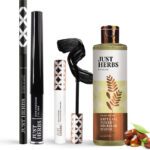 Just Herbs Eye Regime Combo Pack Of 4 | Kajal, Eyeliner, Mascara, Makeup Remover(Black, 150 G)