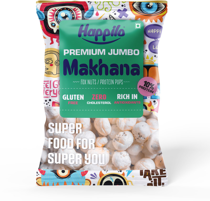 Happilo Premium Jumbo Fox Nuts (Phool Makhana) Lotus Seeds(Makhana)(100 G)