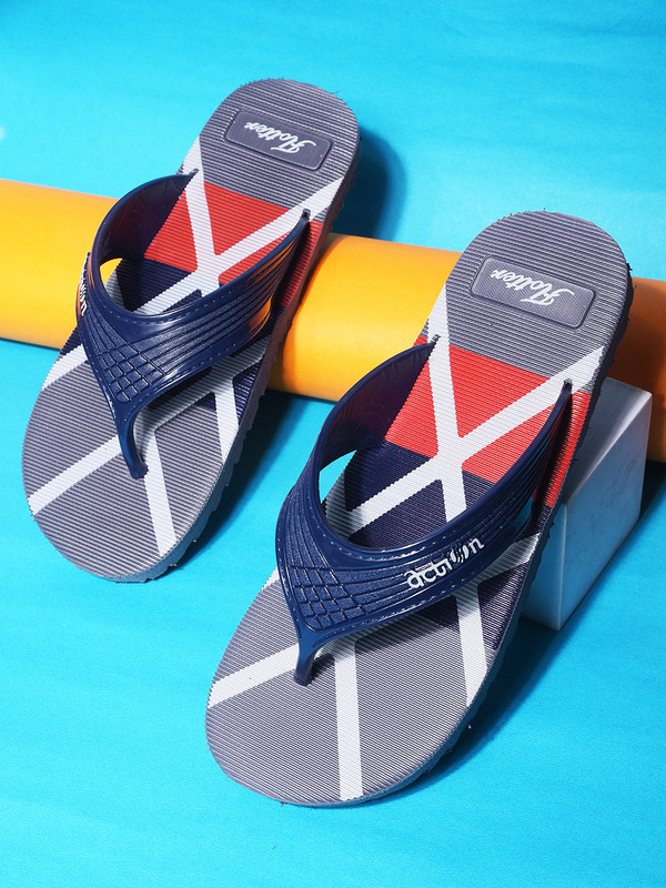 Action Men Slippers(Grey , 8)