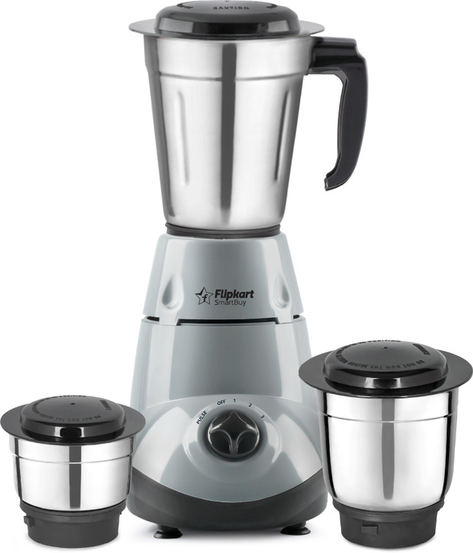 Flipkart Smartbuy Powerchef 500 W Mixer Grinder(Classico | 3 Jars | Black, Grey)