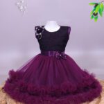 Fashionmart Baby Girls Below Knee Party Dress(Purple, Sleeveless)