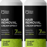 Qraa Men Hair Removal Cream Spray| Painless Body Hair Removal Powder Spray For Men’S Spray(400 Ml, Set Of 2)