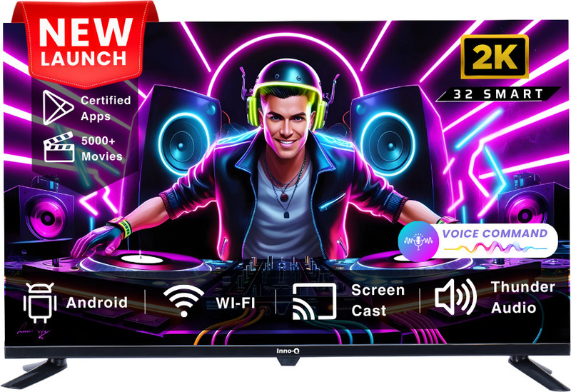 Innoq Spectra 80 Cm (32 Inch) Hd Ready Led Smart Android Tv(32S-Spctadk)