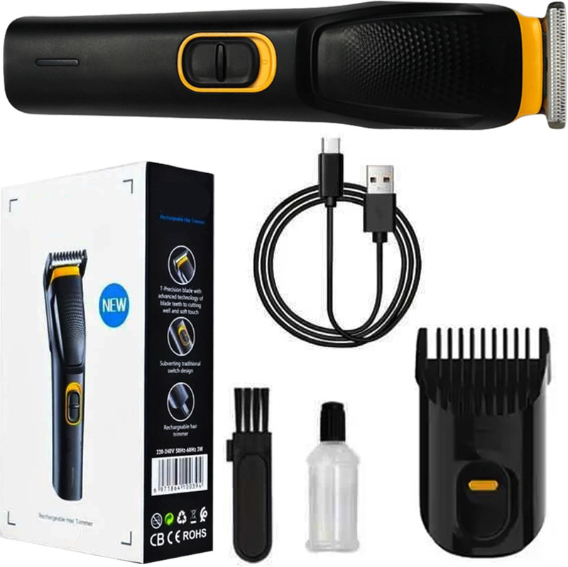 Seegate New Powerful Rechargeable Electric Hair Clipper Trimmer For Men & Women Fully Waterproof Trimmer 60 Min  Runtime 1 Length Settings(Black, Yellow)
