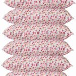 Stomia Polyester Fibre Floral Sleeping Pillow Pack Of 6(Multicolor)
