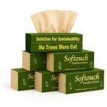Softouch 2 Ply Bamboo Facial Tissue 100 Pulls Pack Of 6 – Eco-Friendly, Soft & Strong – Dual Use Direct From Pack Or Refill Any Tissue Holder For Car, Office & Home (Total 600 Pulls)