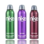 Nike Black Pepper + Incense + Patchouli Fresh Spray Deodorant For Men – Long-Lasting, Fresh Scent – 3 Pack (200Ml Each) | Perfect For Confidence