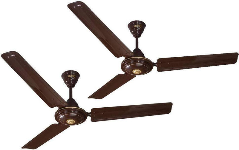 Activa Apsra 5 Star Pack Of Two With 2 Year Warranty Energy Saving 1200 Mm Ceiling Fan(Brown | Pack Of 2)