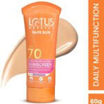 Lotus Herbals Sunscreen – Spf 70 Pa+++ Safe Sun Daily Multi-Function Tinted Sunscreen Spf 70 Pa+++(60 G)